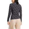 adidas Originals Long Sleeve Top Letter Print Sports Slim Fit T-Shirt Women Tops Carbon-Black JE8355