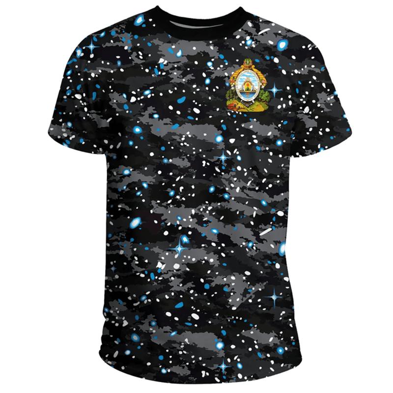 Honduras Flag Map 3D Printed T Shirt for Men Clothes Fashion Male T-Shirt National Emblem Tshirt Independence Day Tee Women Tops