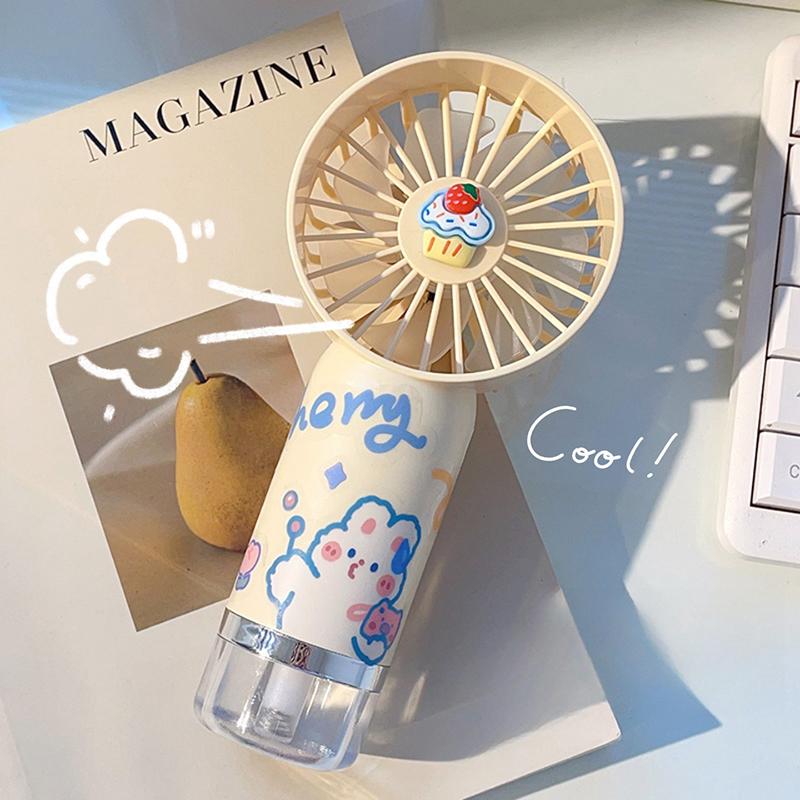 Upgraded Portable Misting Fan, Handheld Personal Mister Fan, Battery Operated Spray Water Mist Fan For Makeup, Travel, Outdoors