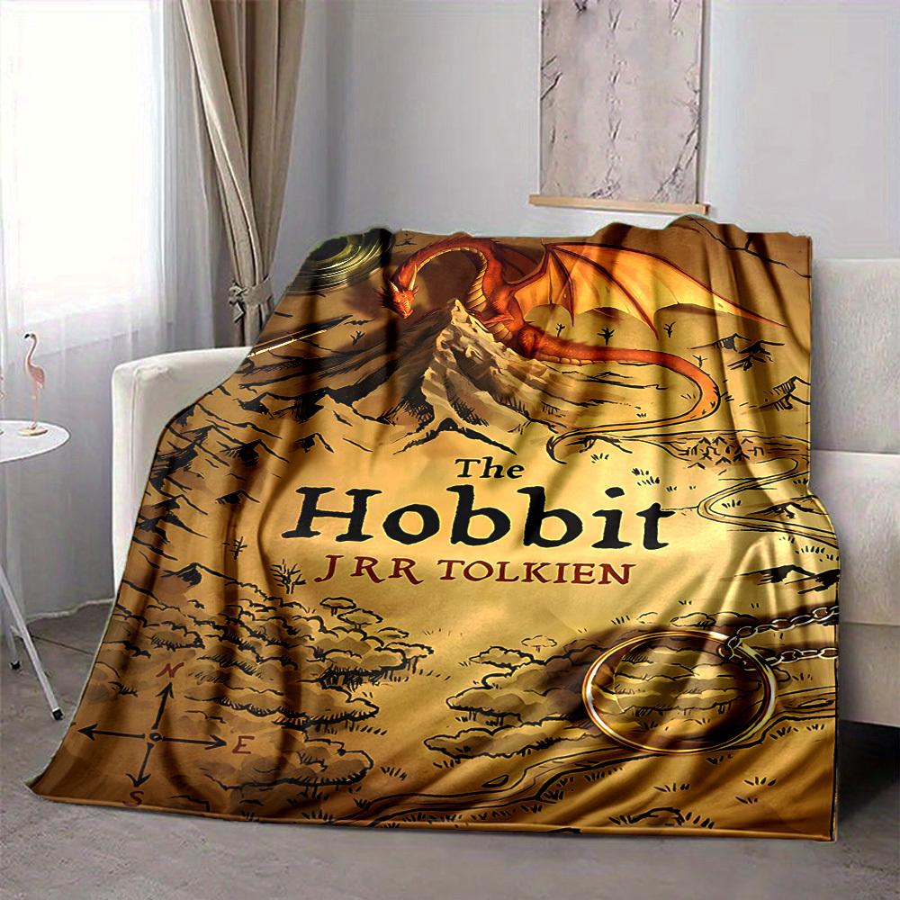 

1pc The Hobbit Flannel Throw Blanket Lightweight Soft Warm All Season Blanket for Sofa, Bed, Travel,L1028097 80x120cm