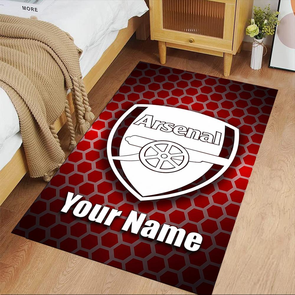 Arsenal F.c. Customize Text Area Rug Suitable for Dormitory Living Rooms Balcony Bedrooms Antislip Carpet Office home decor