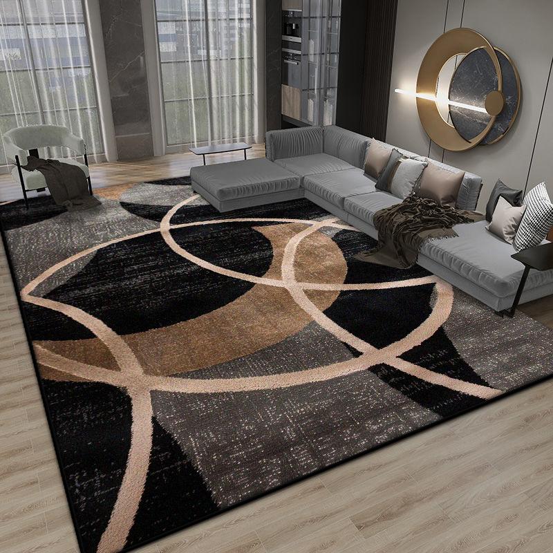Nordic Abstract Large Living Room Carpets Modern Decoration Bedroom Bedside Fluffy Soft Rug Office Non-slip Washable Mat Floor