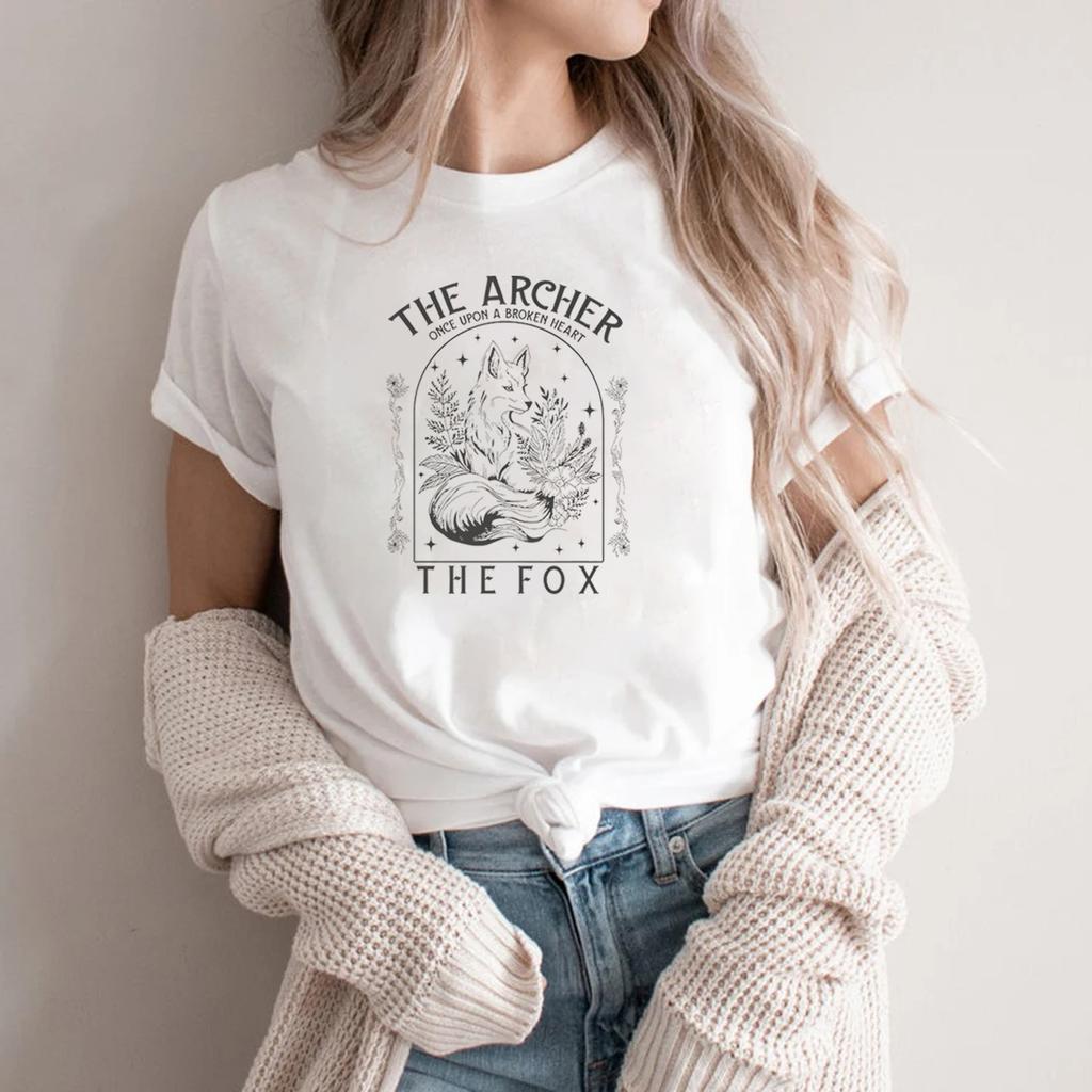 ZX TEE The Archer And The Fox T-shirt Once Upon A Broken Heart Crew Neck Shirt Fantasy Books Jumper Reader Shirt Bookish Shirt Bookworm
