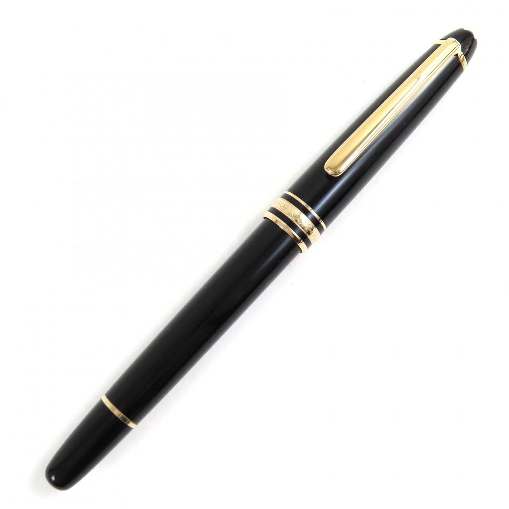 Montblanc Fountain Pen Meisterstück Classic White Star Black Gold 14K Mens Used