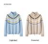 Damen Kaschmir Fair Isle Strickjacke, Verdickter Jacquard Farbblock, Stil 2026