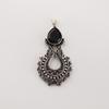 Black Onyx Gemstone 925 Sterling Silver Women Jewelry Elegant Pendant 1.8" For Thanksgiving/Anniversary Gift CP-45-18