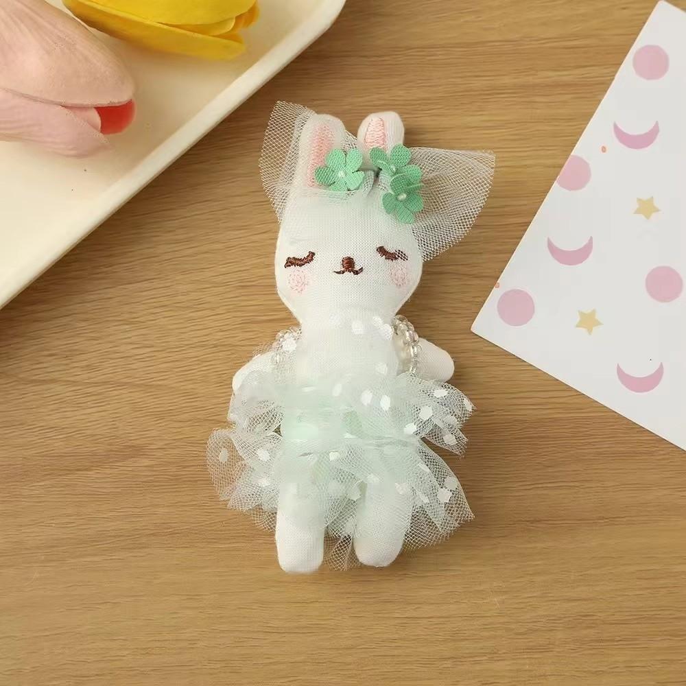 DIY Princess Hair Clip Handmade Stuffed Rabbit Doll Cute Bunny Plush Brooch Hair Clip Accessories