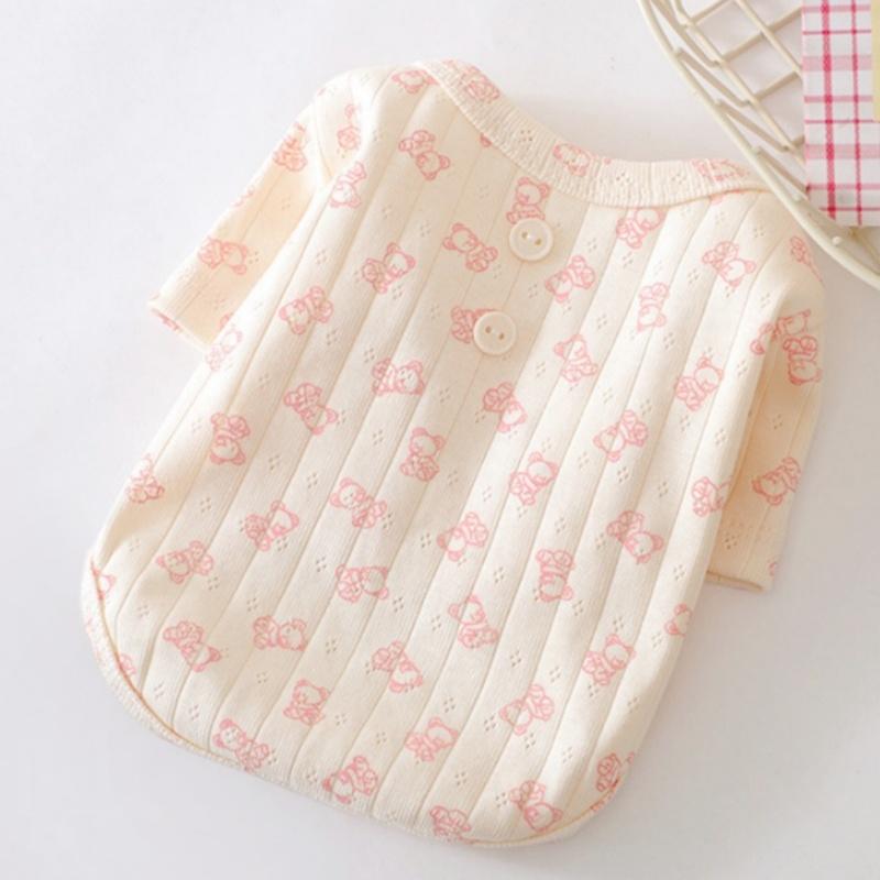 Dog Shirt Bear Print Autumn Sweater Fashion Cute Soft Warm Pet Clothes for Small Dogs Cats Puppies Knit Top