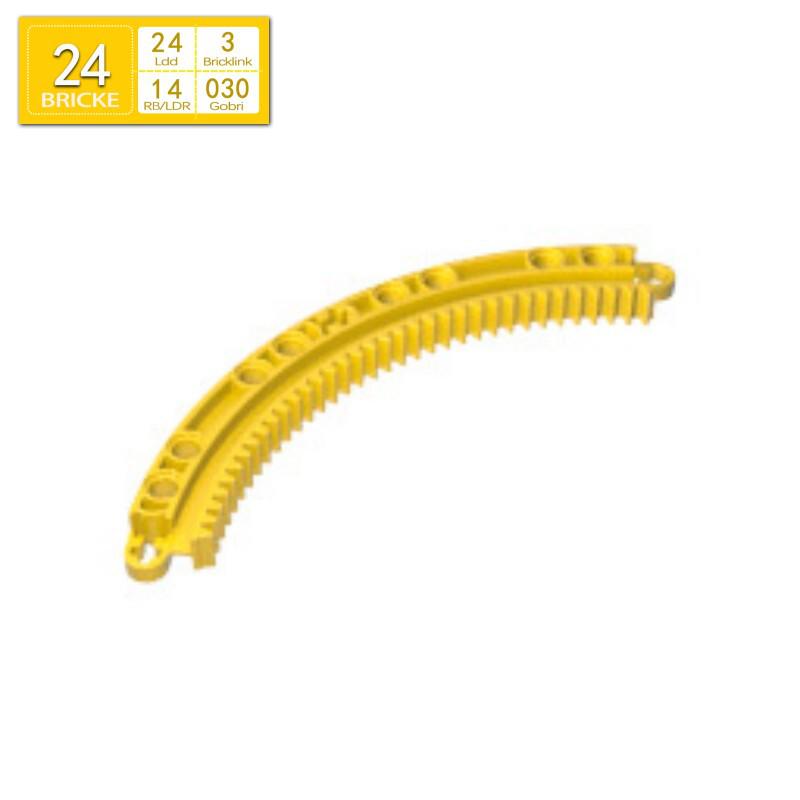 

Circular Rack Gear Building Blocks (11x11) Compatible with LEGO Parts - BRICKE 24121 Piece жовтий