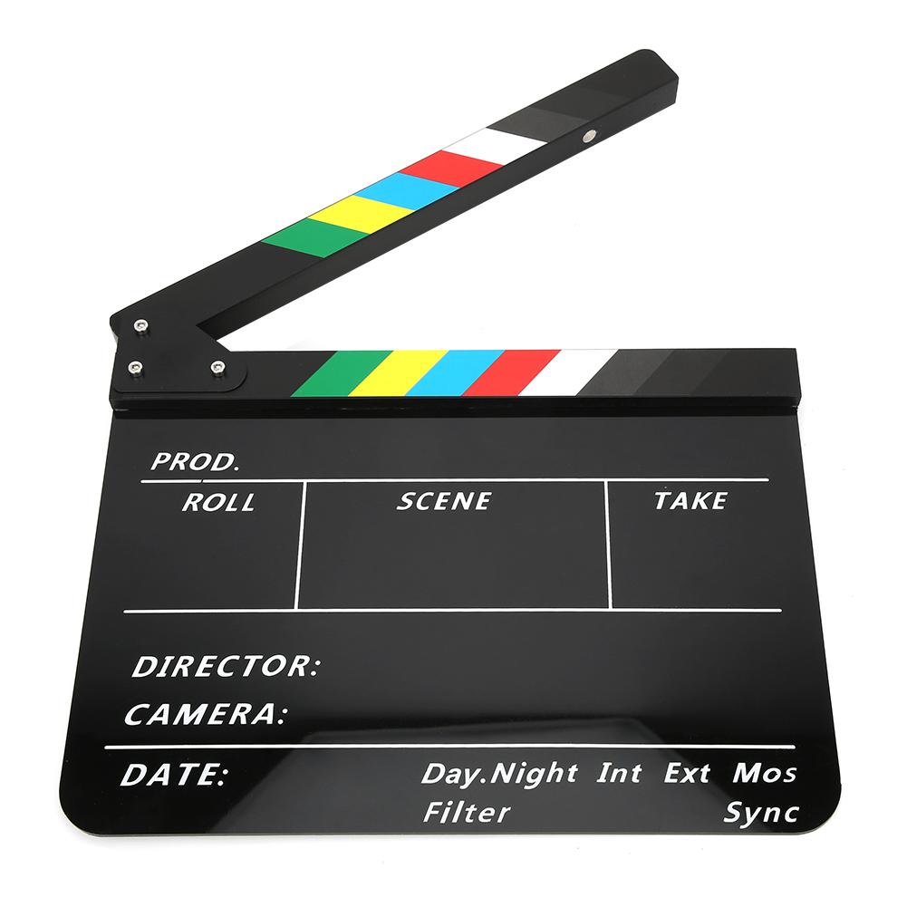 30x25CM Director Video Scene Clapperboard Professional Movie Film Action Clap Tool Acrylic
