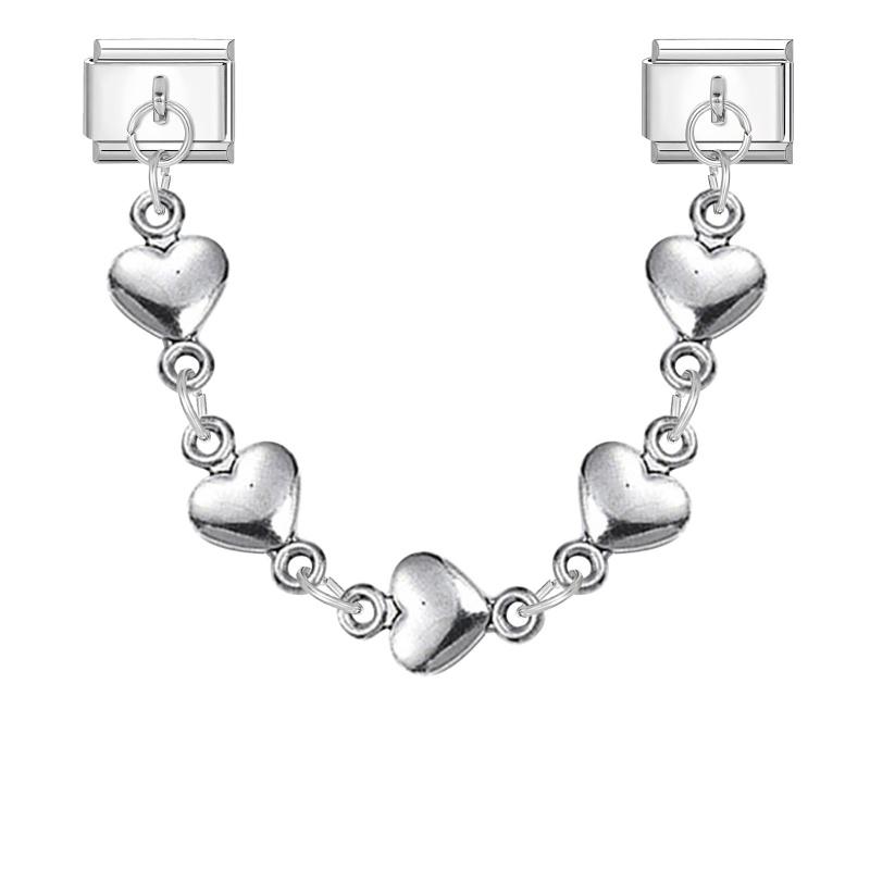 Fashion Personalized DIY Chain Tassel Charm Bracelet Star Heart Butterfly Bow Pendant Bead 9MM Bracelet Stainless Steel Jewelry