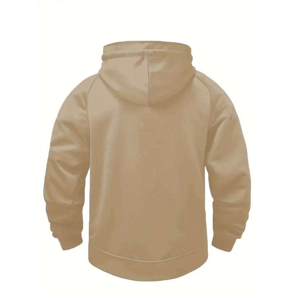 Herren Kapuzenpullover mit fester Farbe für Frühling und Herbst, Sport- und Arbeitskleidung für Jugendliche, Trendige Marken-Kapuzenjacke