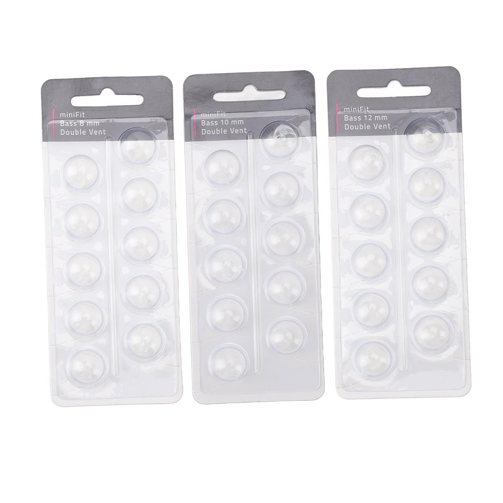 10pcs Double Vent Bass Dome Accessory Single Layer Double Vent Silicone Replacement Domes for MiniFi