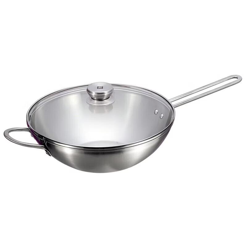 ZWILLING 30cm Stainless Steel Chinese Wok