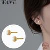 WANTME 925 Silber Niedliche Opal Zirkon Schick Mini Kleine Steckerohrringe Damen Mode Einfach Koreanischer Ohrknorpel Piercing Schmuck