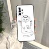 Funny Cute Cat Line Art Case For Samsung Galaxy A35 A55 A15 A34 A54 A14 A56 A52 A53 A16 A26 A36 A32 A12 A33 A13 A17