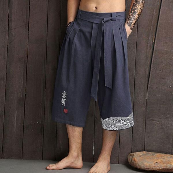 Pantalones bombachos de estilo japonés para hombre ropa de calle informal  de algodón y lino holgad | Linio Chile - GE018FA1CZ9UVLACL