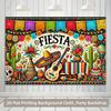 1 piece of 2D Flat Banner, a colorful polyester background banner for the Mexican cultural festival