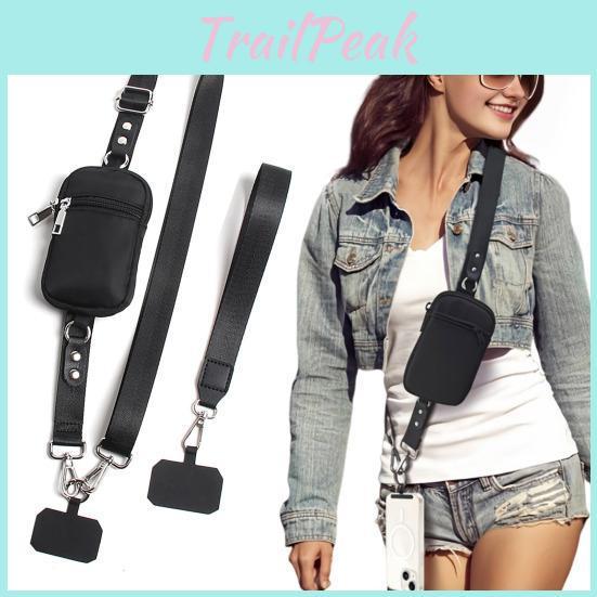 Phone Phone Holder Handsfree Lanyard Carrying Strap With Rfid Wallet