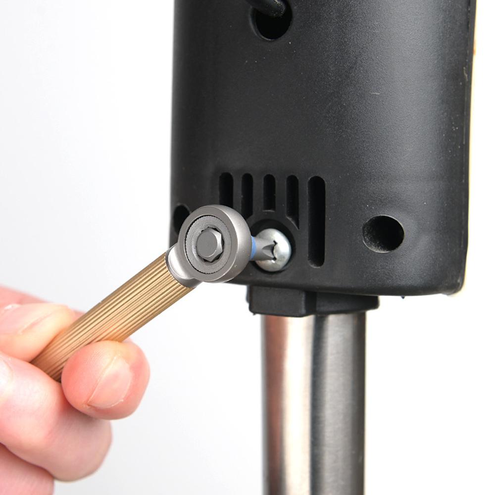 Manual Magnetic Modular Screwdriver with Replaceable Flathead and Crosshead Screwdriver Bits