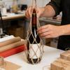 Wine Bottle Mesh Bag Portable Jute Rope Tote Bag Wine Jar Net for Home Bar Restaurant Camping Outdoor BBQ Picnic Travel Hiking