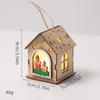 Christmas Luminous Wooden Cabin Ornament - Small House Tree Decoration