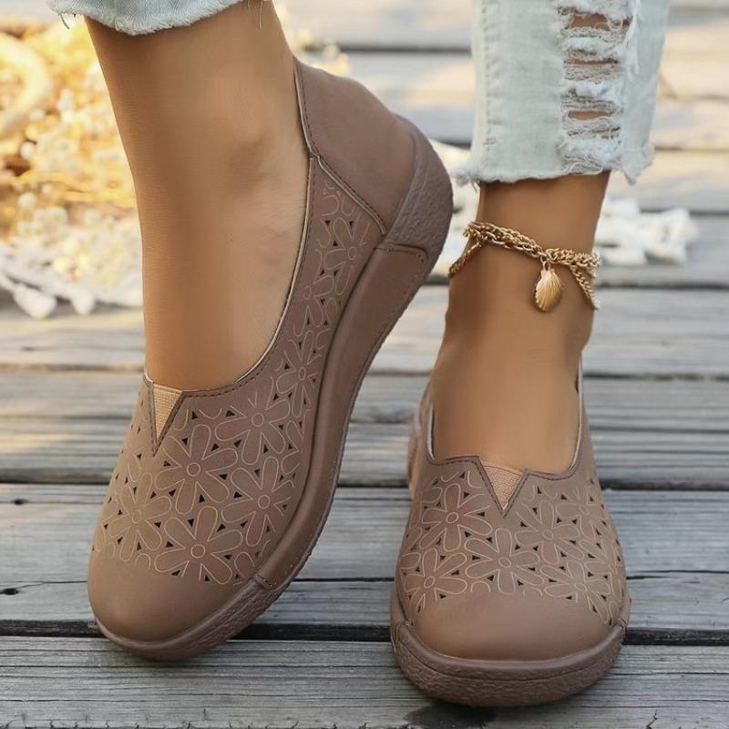 Fashion Spring Autumn Women Flats Platform Loafers Ladies Genuine Leather Comfort Wedge Moccasins Orthopedic Slip on Casual Shoes
