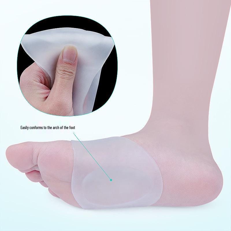 Silicone Arch Support Sleeve for Men and Women - Half Size Metatarsal Pad for Flat Foot Correction