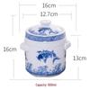 Wutuo Blue & White Ceramic Double-Lid Stew Pot