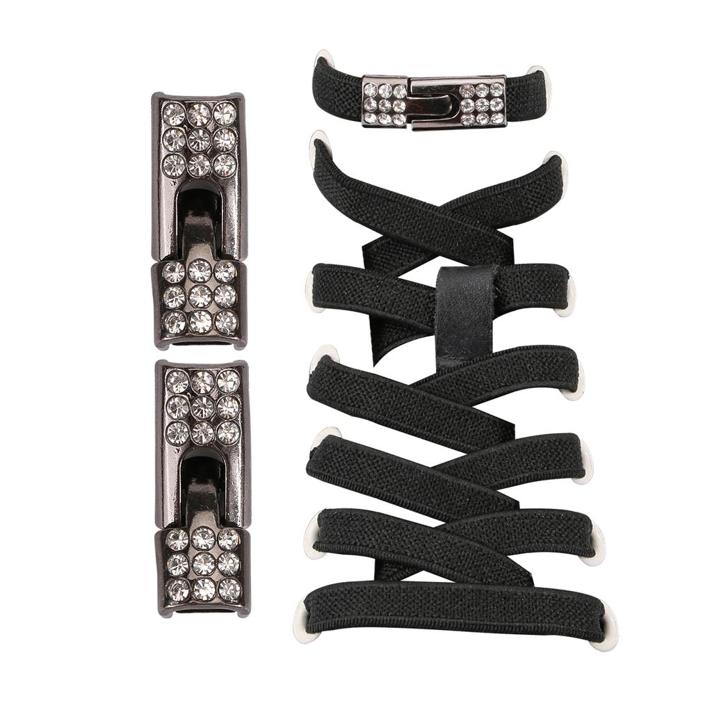 2 Pcs with Bling Diamond Charms the Sneaker Buckles,Diamond shoelace buckle,Lazy man's shoelace buckle,black,silver,golden