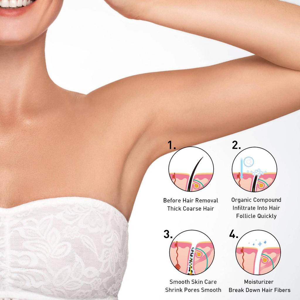 Eelhoe Honey Depilatory Cream Gentle Hair Removal For Smooth Silky Skin 50g