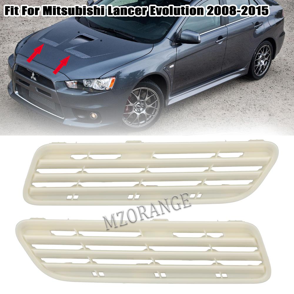 2x For Mitsubishi Lancer Evolution EVO X 10 Direct Hood Scoop Bonnet Ert Air Vent Intake Ducts Cover Car Accessories
