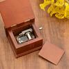Wooden Hand-operated Book Shape Music Boxes Creative Home Decoration Birthday Gift Music Box