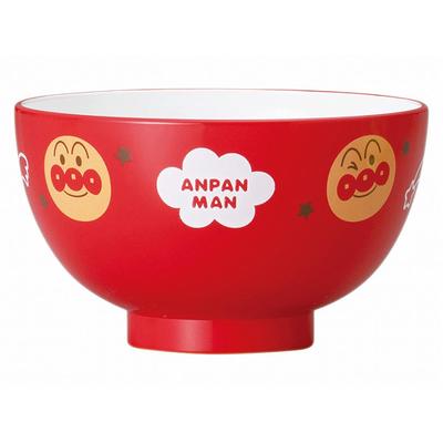 Kinsei Pottery Lacquered Soup Nakayoshi 066531 "Go! Anpanman" Bowl, Medium, Approx. 11cm, Series, Red,