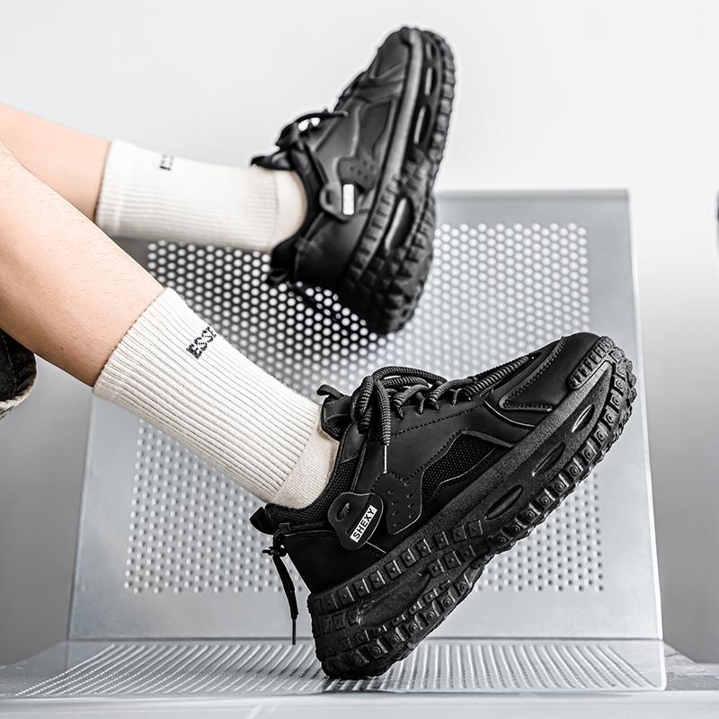 New Fashion Men 's Four Seasons Comfortable Thick Sole Shoes Students BoysTrending Soft Sole Breathable Casual Running Sneakers