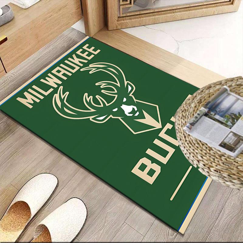 Bucks Team Logo Carpet, Kitchen Rugs, Yoga Mat, Non-Slip Mats, Rug for Bathroom, Living Room Bedroom, Camping Rugs Christmas Gift