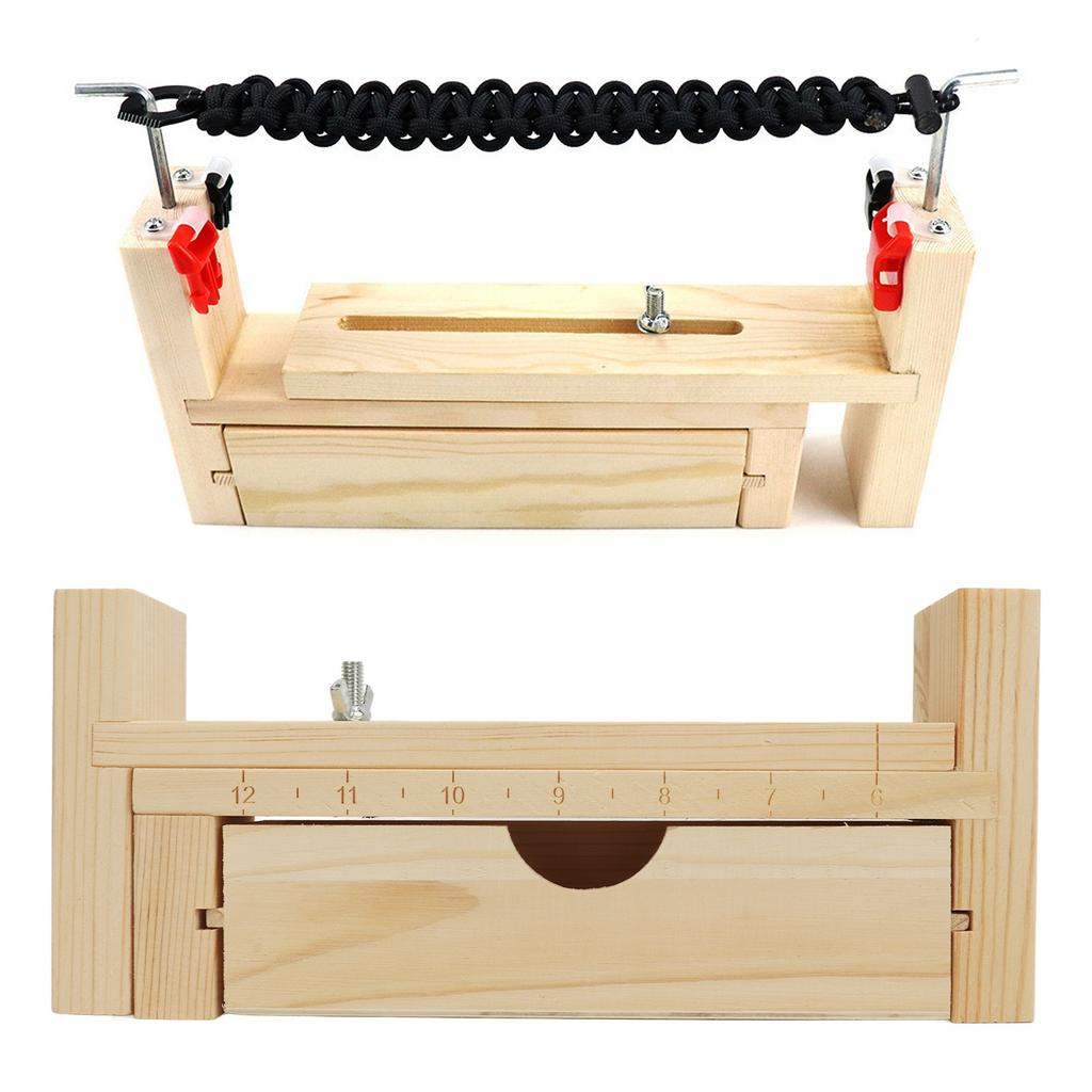 Drewniany Jig do Bransoletek Zestaw do Wyrobu Jigów do Bransoletek z 2 Paracordami 6 Klamrami 5 Zaciskami Łatwy w Użyciu Narzędzie do Ręcznego Dziania DIY