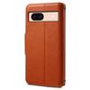 DENIOR For Google Pixel 8a Protective Case Cowhide Texture Leather Phone Cover