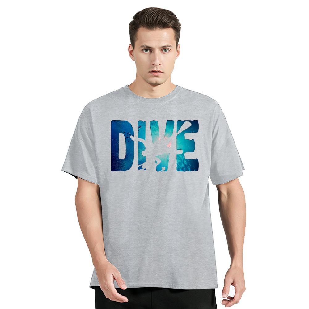 Diver In The Deep Water Hipster T-Shirt Dive Scuba Diving Men Clothing Oversized Tshirt O-neck Streetwear Polyester T Shirt Tops