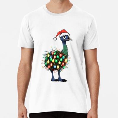 Julenissens Emu Australsk Jul Premium T-skjorte S til 5XL Laget i AU/USA T-skjorte