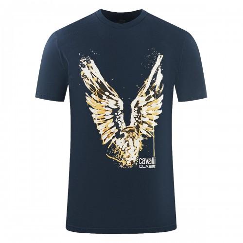 Cavalli Class Men's Logo & Eagle T-Shirt