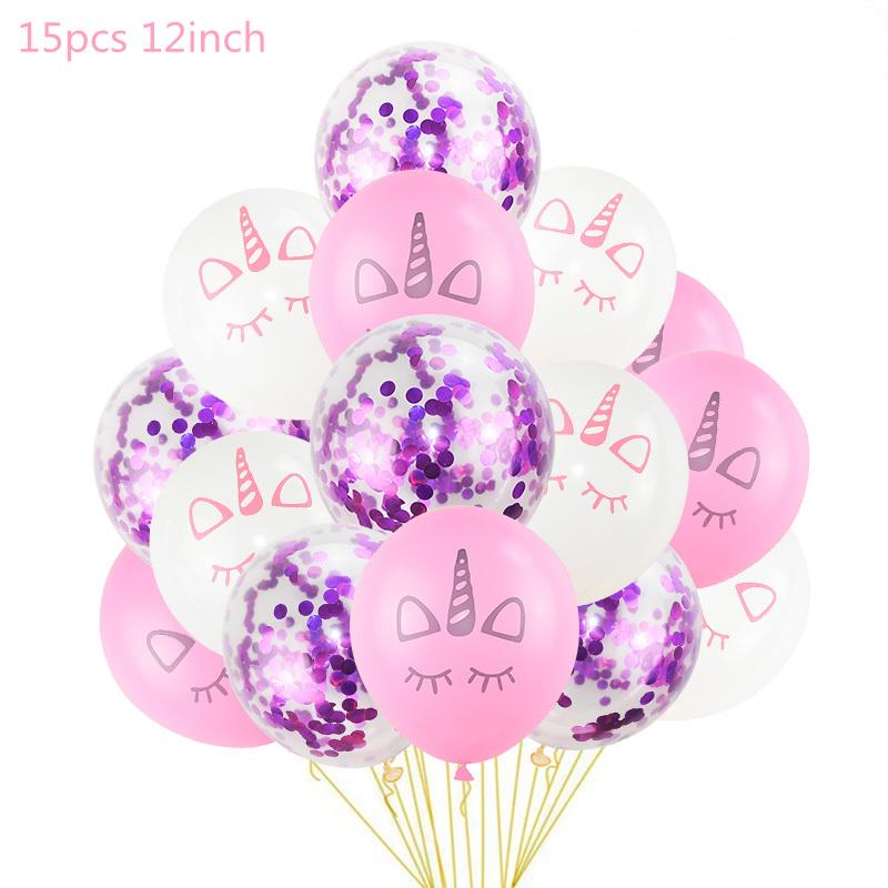 1 Set Einhorn Partyballons Geburtstagsballon Einhorn Dekoration Latex Konfetti Ballon Geburtstagsfeier Dekoration Ballons Kinder