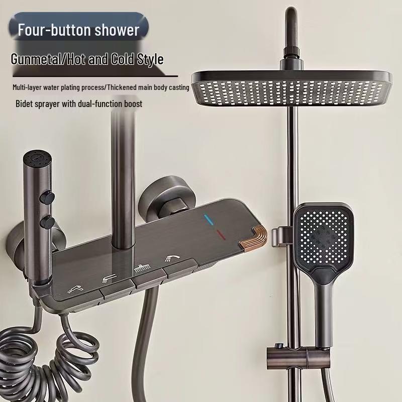 Yuanbinyannuo Copper 4-Function Anti-Scald Shower Set