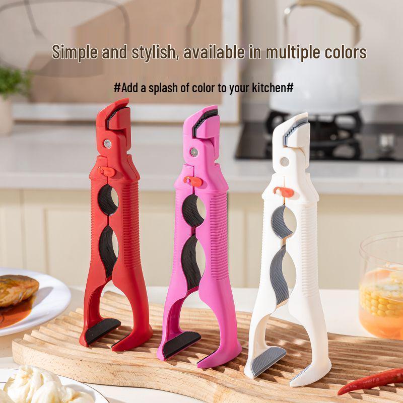 Anti-Scald Silicone Bowl & Plate Clip: Non-Slip, Dual-Use Kitchen Tongs