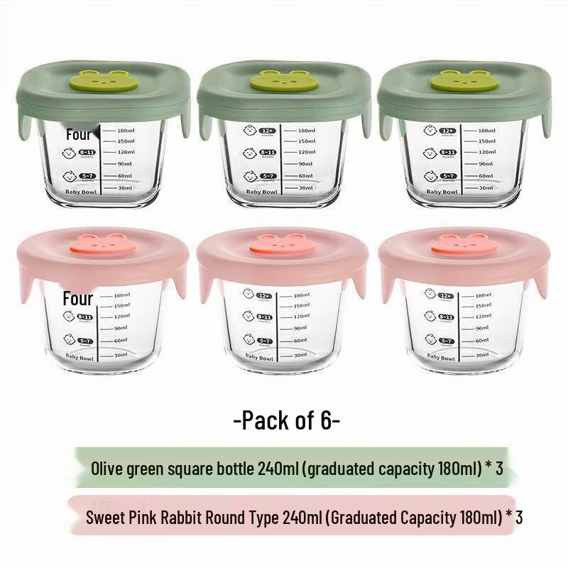 Qiwei Borosilicate Glass Food Container for Baby & Everyday Use