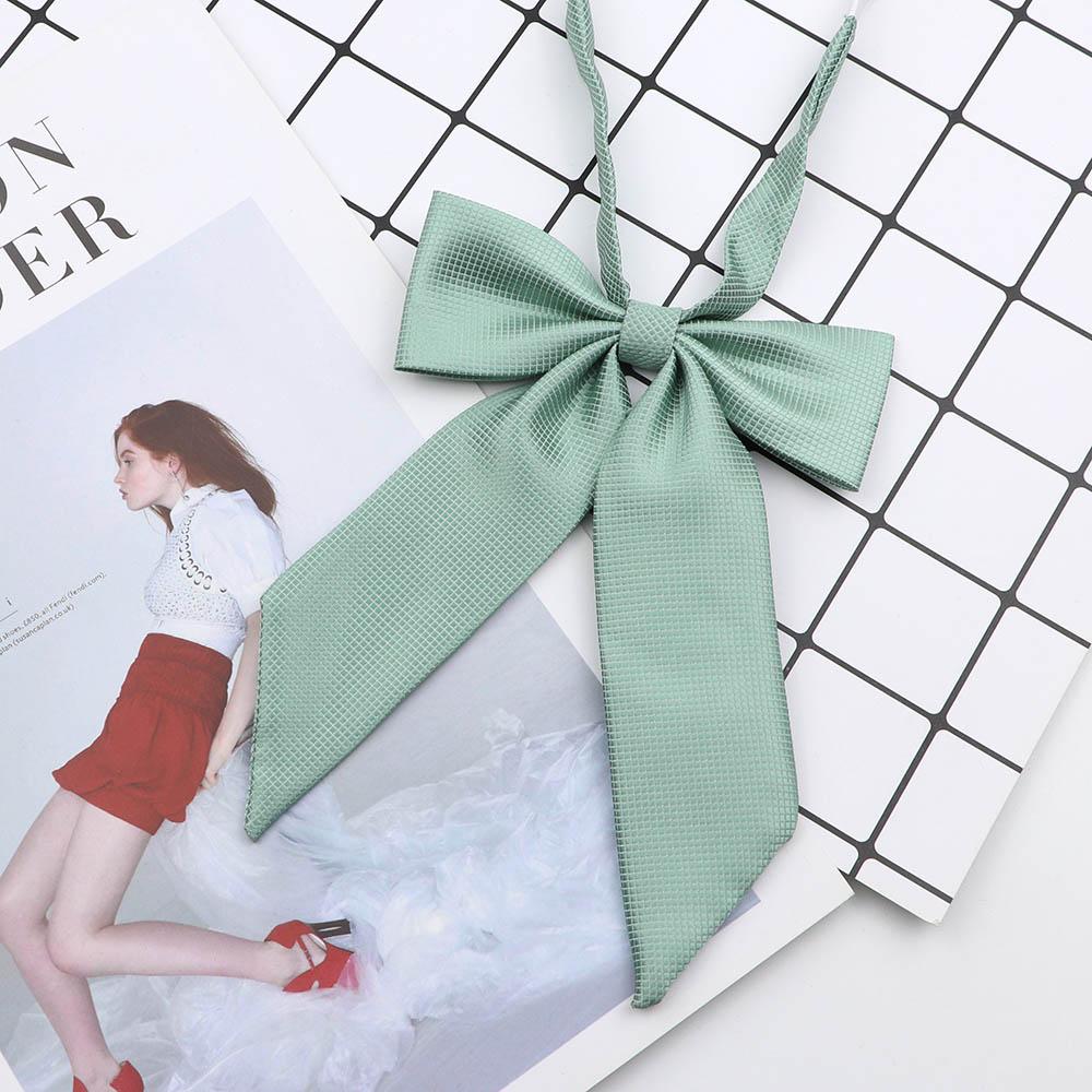 Solid Color Girl Ladies Bowtie Fine Grid Butterfly Classic Shirts Bow Tie For Wedding Party School Bowknot Chic Simple Accessory
