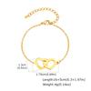 Vnox Charm Chain Bracelets For Women Statement Jewelry Gifts To Lovers Stainless Steel 18K Gold Plated Metal Bracelet