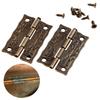Hinges W/screws 36*23mm Iron Antique Bronze Zinc Iron Decor Vintage Wooden Jewelry Box Cabinet Flower Pattern