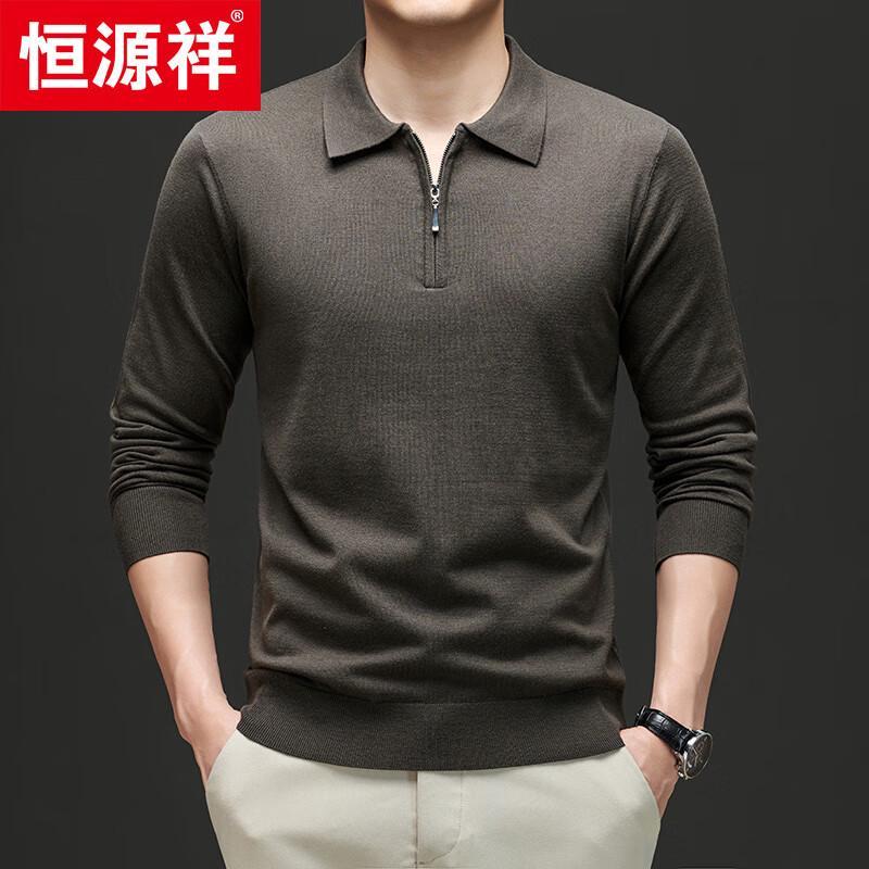 

Hengyuanxiang Men s Polo Neck Lamb Wool Blend Knit Sweater 4XL (195)