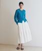 Deuloupisumeon Pleated Long Flare Skirt [Ivory]